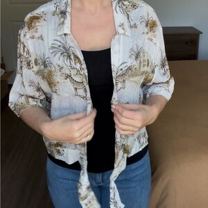 All Saints Safari Print Blouse